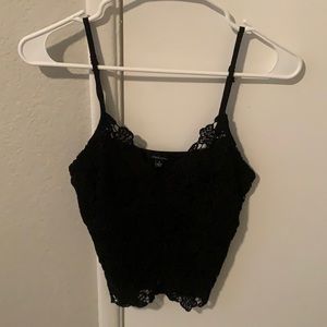 Size small black lace top